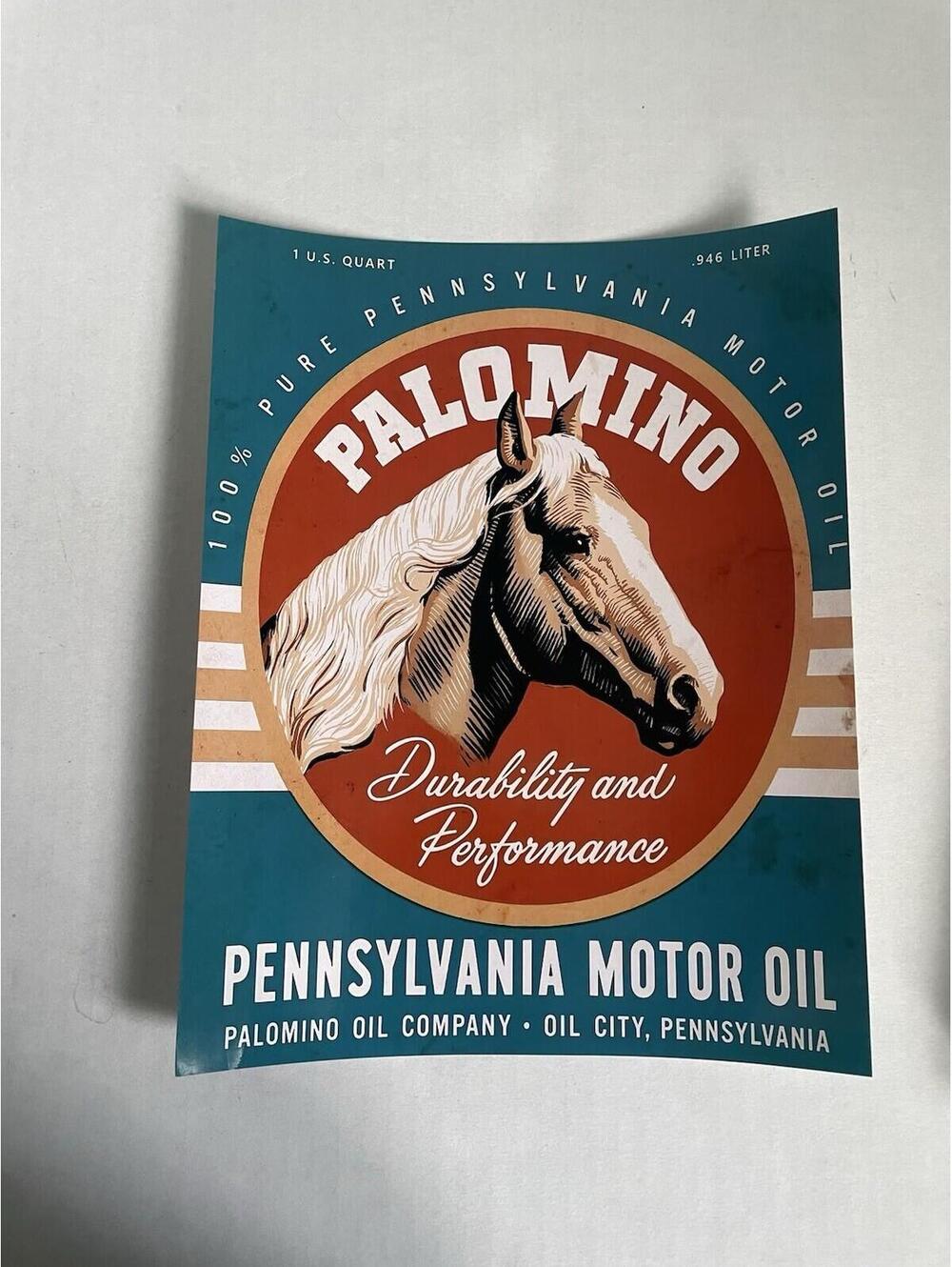 Palomino Motor Oil Gas Poster PRINT 8.5x11 Ad Sign Petroliana Pennsylvania